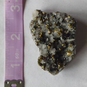 Quartz, Chalcopyrite And Pyrite Mineral Specimen